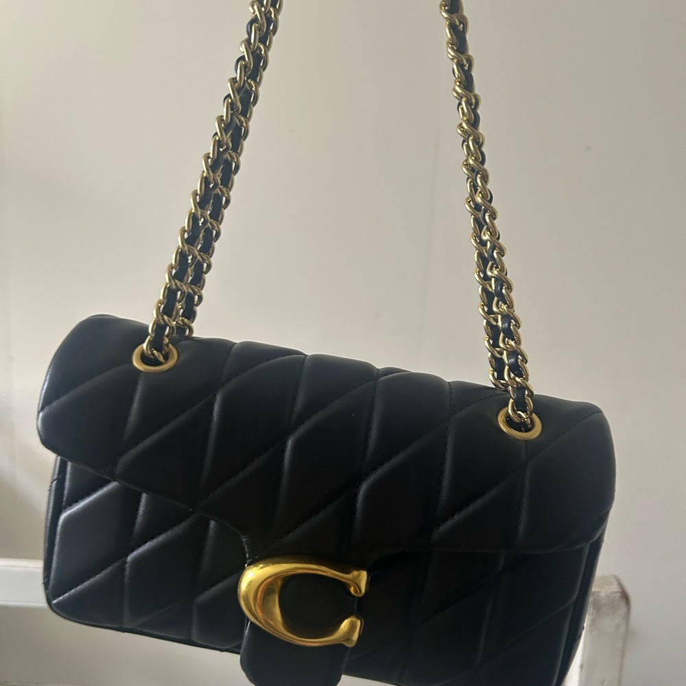Black Quilted Leather Shoulder Bag